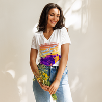 Women’s Retro Relaxed V-neck T-shirt